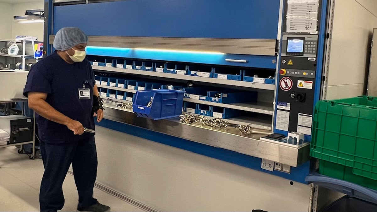 closeup-sterile-tray-storage-in-automated-system